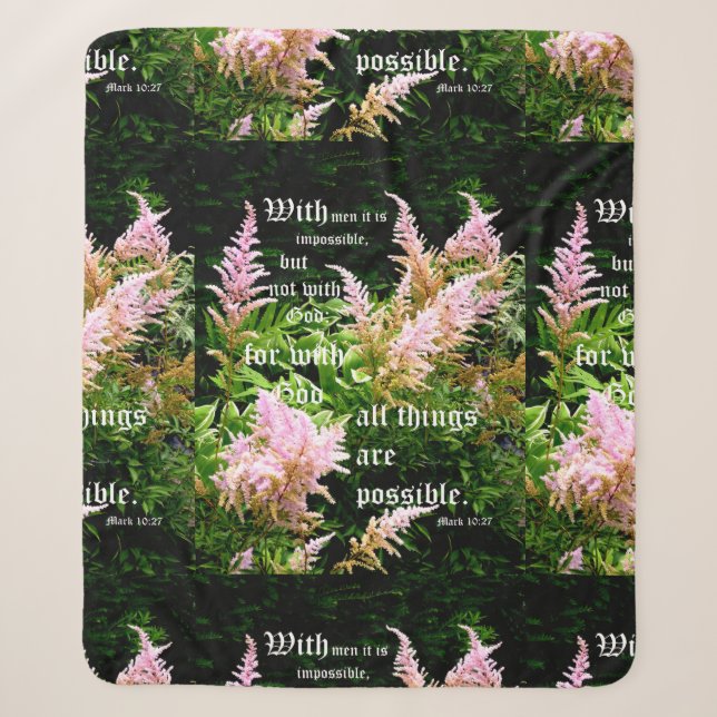 Astilbe mit Mark 10:27 Sherpadecke (Vorderseite)