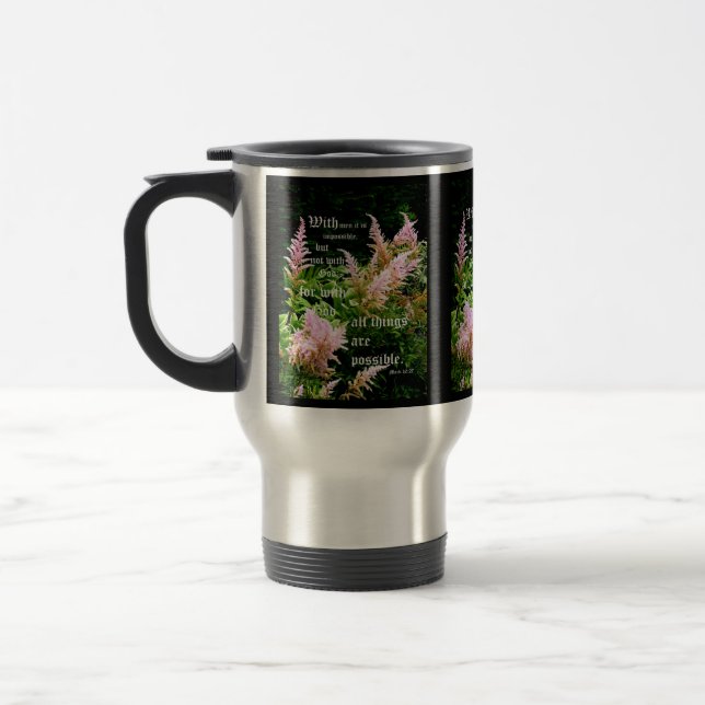 Astilbe mit Markus 10:27 Reisebecher (Links)