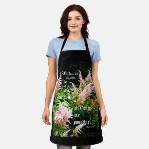 Astilbe mit Markus 10:27 Schürze