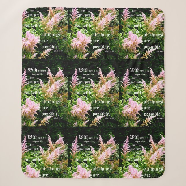 Astilbe mit Markus 10:27 Sherpadecke (Vorderseite)