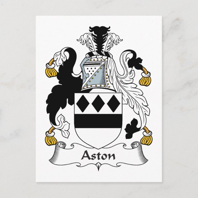 Aston Familienwappen Postkarte (Vorderseite)