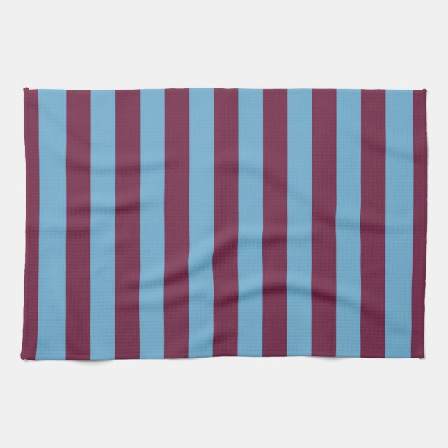 Aston Villa stripes football club colors premier l Geschirrtuch (Horizontal)