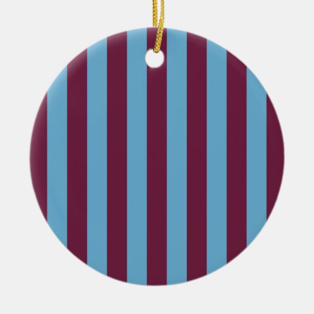 Aston Villa Stripes Keramik Ornament (Vorne)