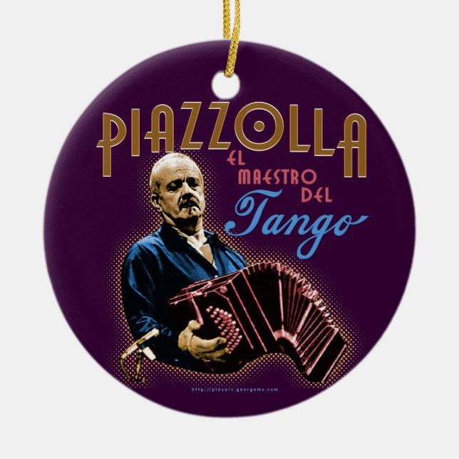 Astor Piazzolla Keramik Ornament (Vorne)