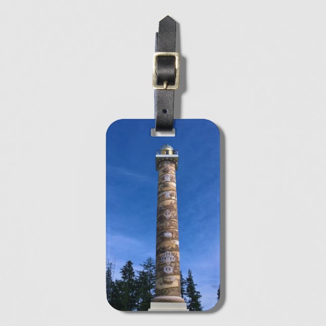Astoria Column, Oregon Gepäckanhänger (Vorderseite Vertikal)