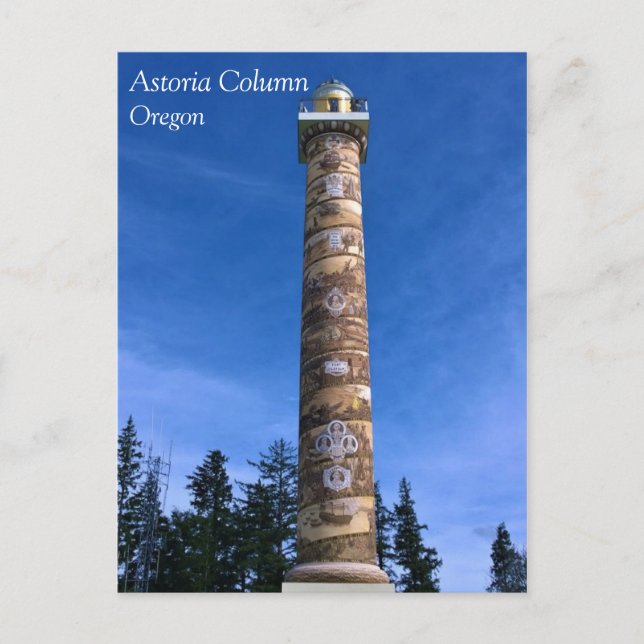 Astoria Column, Oregon Postkarte (Vorderseite)