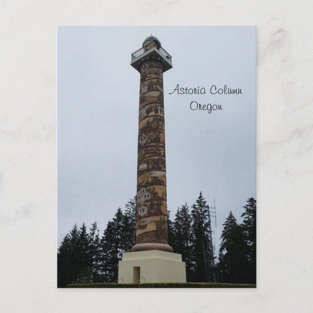 Astoria-Kolonne an der Küste von Oregon Postkarte (Vorderseite)