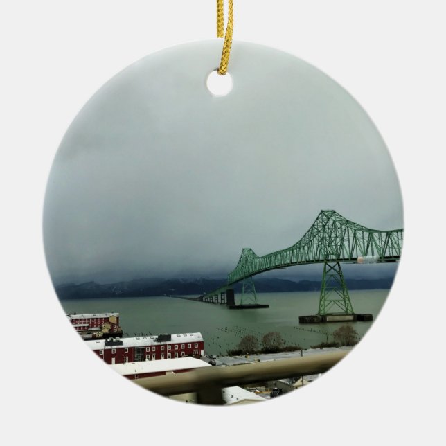 Astoria-Megler-Brücke, Astoria, Oregon Keramik Ornament (Vorne)