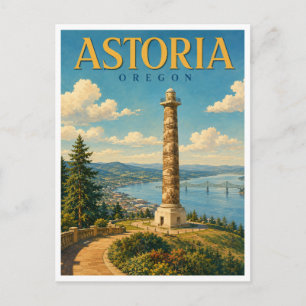 Astoria Oregon Astoria Column GeoSaga Postkarte
