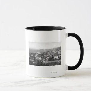 Astoria, Oregon-Geschäfts-Abschnitt und Ufergegend Tasse