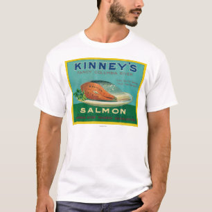 Astoria, Oregon - Kinneys Lachsfall-Aufkleber T-Shirt