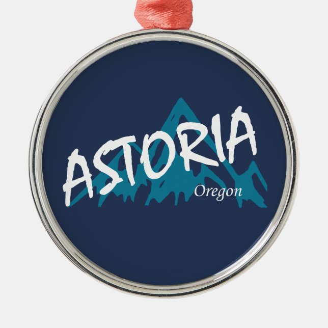 Astoria Oregon Ornament Aus Metall (Vorne)