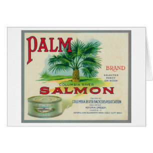 Astoria, Oregon - Palm Saumon Étiquette Coque