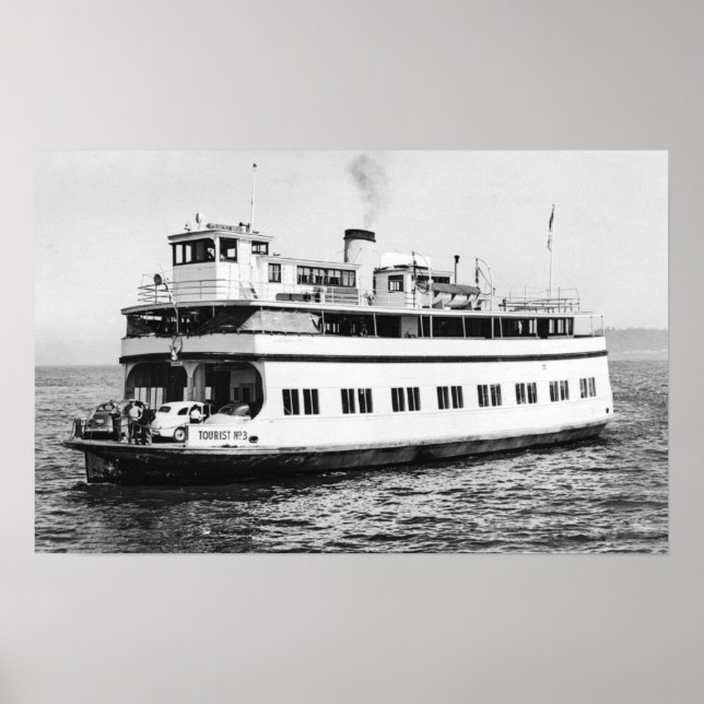 Astoria, Oregon Sicht von Ferry Astoria Fotograf Poster (Vorne)