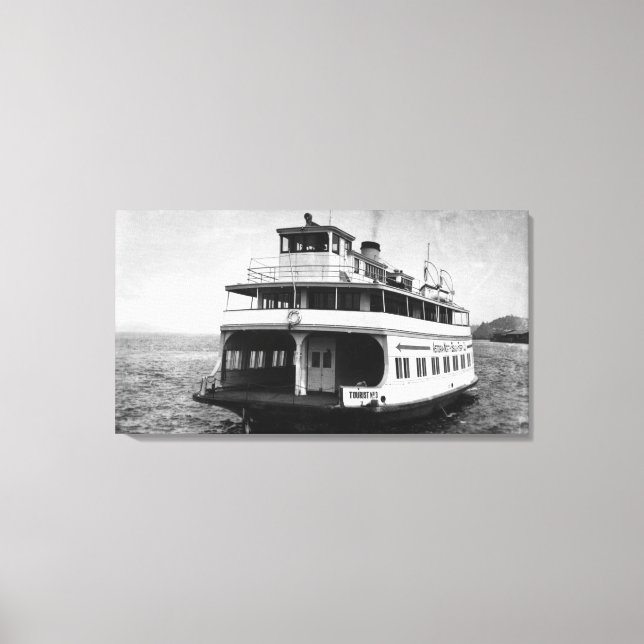 Astoria, Oregon Sicht von Ferry Megler Fotograf Leinwanddruck (Vorderseite)