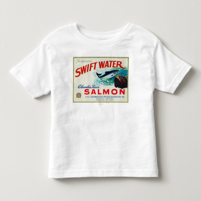 Astoria, Oregon - Thompsons schnelle Wasser-Lachse Kleinkind T-shirt (Vorderseite)