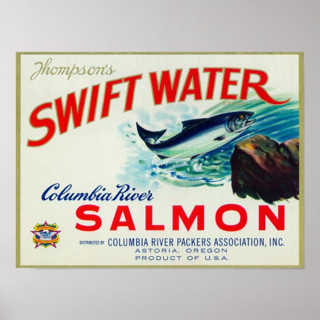 Astoria, Oregon - Thompsons Swift Water Lmon Poster (Vorne)