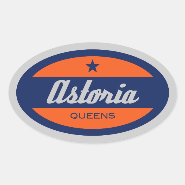Astoria Ovaler Aufkleber (Vorderseite)