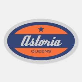 Astoria Ovaler Aufkleber