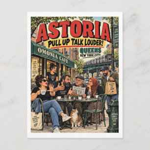 Astoria Pull Up Talk Louder Postkarte