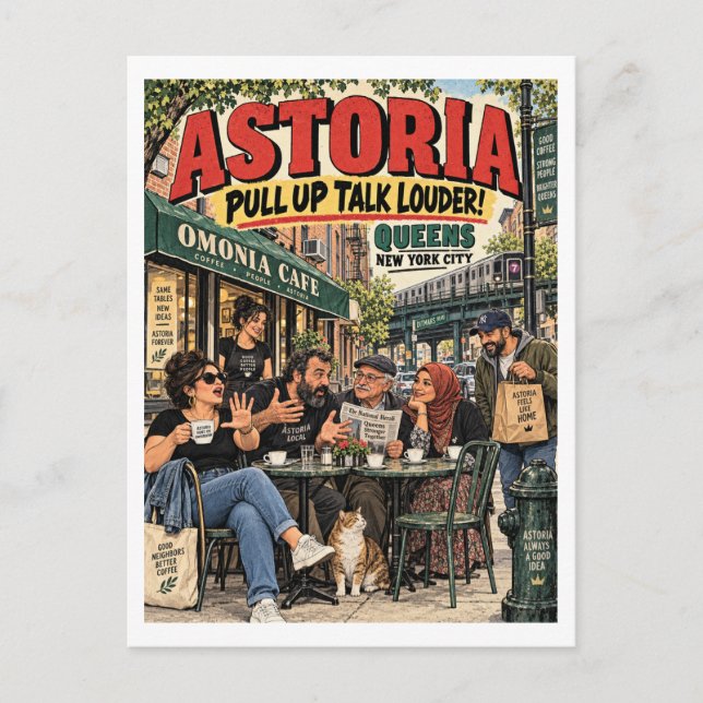 Astoria Pull Up Talk Louder Postkarte (Vorderseite)