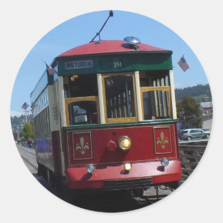 Astoria Riverfront Trolley Runder Aufkleber