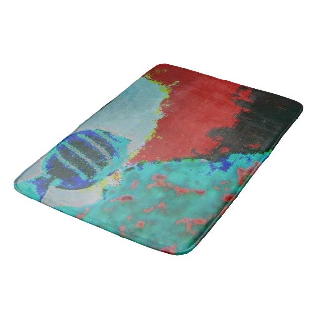 Astract Fish Art Badematte (Schrägansicht)