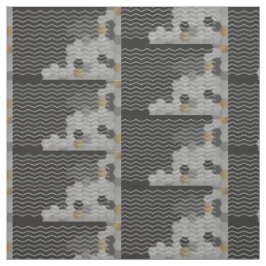 Astract Geometric Zickzack Gray Yellow Hexagon Stoff