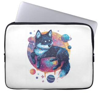 Astral Akita - Kosmischer Weltraumhund Laptopschutzhülle