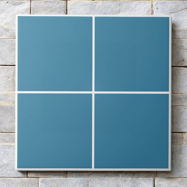 Astral Blue Checkered Modern Monochrome Bold Fliese (Von Creator hochgeladen)