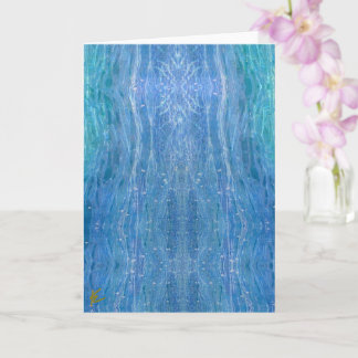 Astral Body Shimmers Blue Nature Meditation Karte