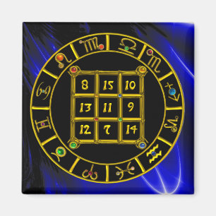 ASTRAL CODE,MAGIC SQUARE 33 Zodiac Astrology Chart Magnet
