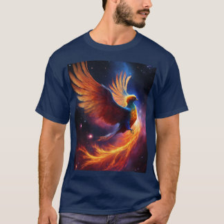 Astral Flame: Nebula Phoenix Design T - Shirt