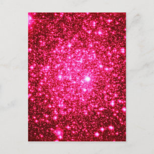 Astral Glitter Hot Pink Postkarte