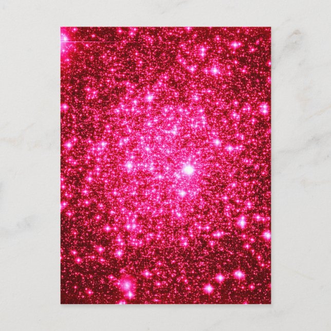 Astral-Glitzer Hot Pink Postkarte (Vorderseite)