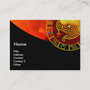 ASTRAL LABYRINTH, ASTROLOGIE ZODIAC SIGN CHARN Bla Visitenkarte