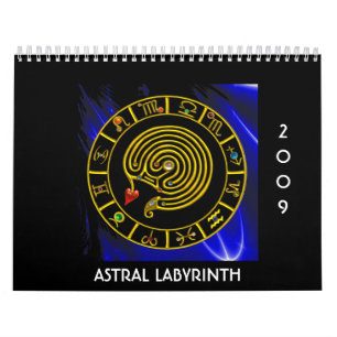 ASTRAL LABYRINTH GOLD ZODIAC CHART Astrologie Kalender
