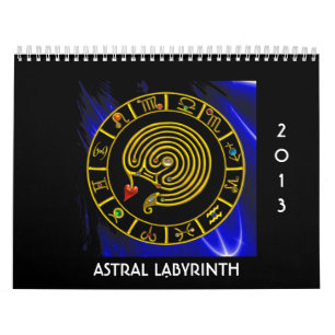 ASTRAL LABYRINTH GOLD ZODIAC CHART Astrologie Kalender