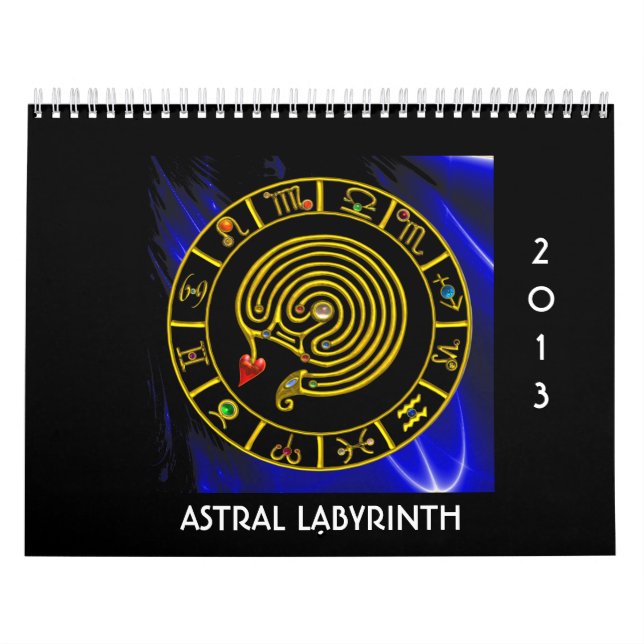 ASTRAL LABYRINTH GOLD ZODIAC CHART Astrologie Kalender (Titelbild)