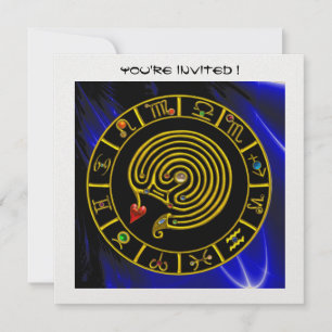 ASTRAL LABYRINTH, Schwarzweiß, blaues Eis Einladung