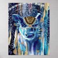 Astral Moon Cow Mandala| Geschenk für Kuhliebhaber