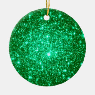 Astral Parties scintillant Vert ornements de Noël