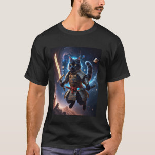 Astral Samurai Katze Hüter der himmlischen Wellen T-Shirt
