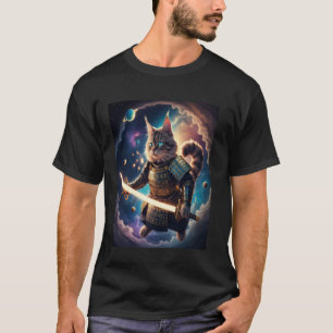 Astral-Samurai-Katzenschutz der himmlischen Wellen T-Shirt