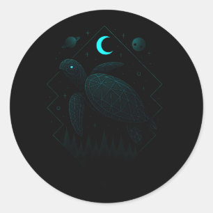 Astral-Schildkröte - Kosmisches Uraltwissen Runder Aufkleber