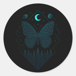 Astral-Schmetterling - Kosmische Schönheit Runder Aufkleber