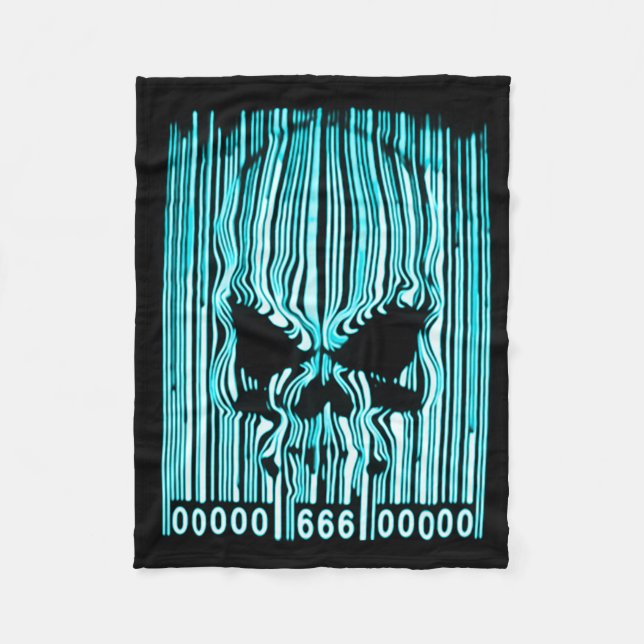 Astraldämon-Barcode 666 Fleecedecke (Vorderseite)