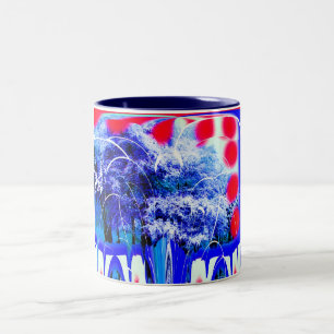Astralfahrt in ein Paralleluniversum Zweifarbige Tasse