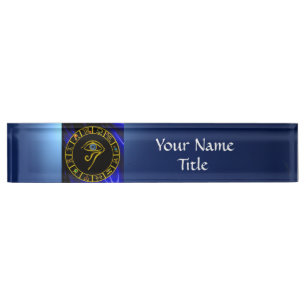 ASTRALHORUS AUGE, BLAUES TALISMAN NAMENSPLAKETTE