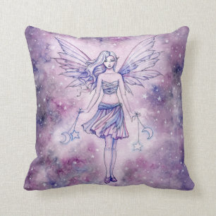 Astralina Lila Star Fairy Fantasy Illustration Kissen